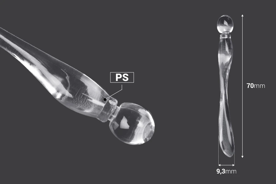 Providna plastična spatula za kreme (PS) 78 mm sa kuglicom na kraju - 50 kom