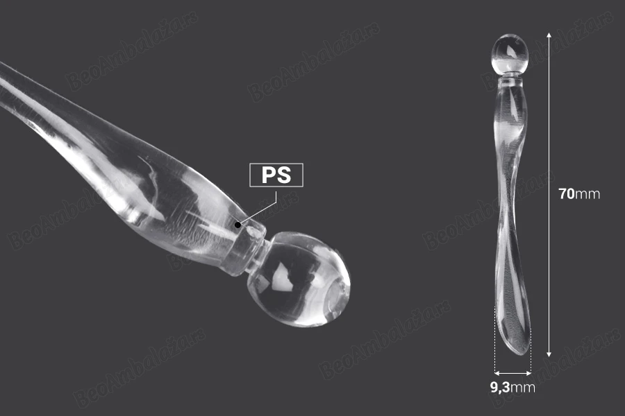 Providna plastična spatula za kreme (PS) 78 mm sa kuglicom na kraju - 50 kom-dimenzije_slike