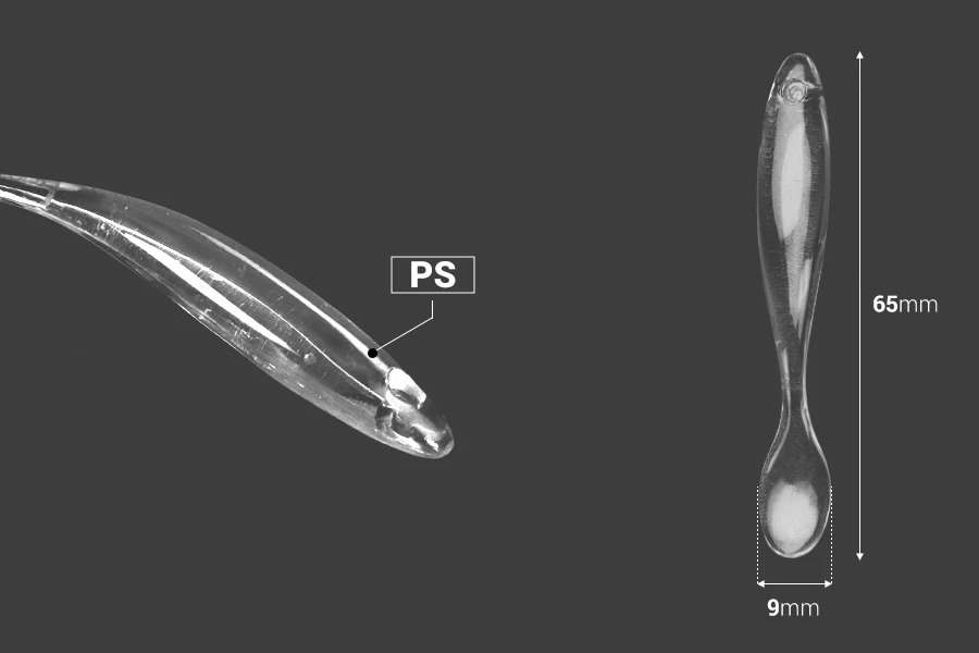 Plastična providna spatula za kreme (PS) 65 mm - 50 kom-dimenzije_slike