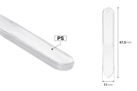 Plastična providna spatula za kreme (PS) 67,5 mm - 50 kom-2