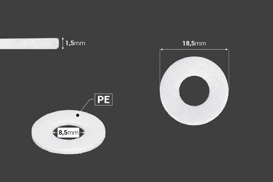Penasta zaptivka debljine 1,5mm za sprej ili pumpice PP20 - 50 kom Penasta zaptivka debljine 1,5mm za sprej ili pumpice PP20 - 50 kom