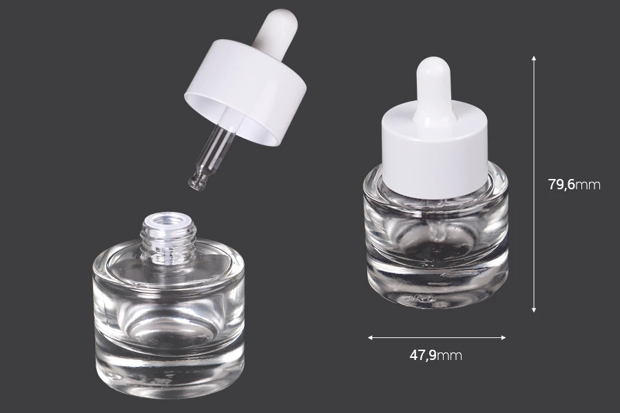 Staklena bočica 20 mL sa pipetom i drenažnim elementom