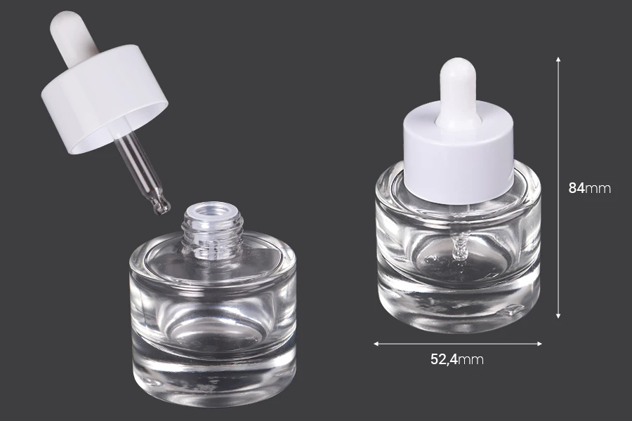 Staklena bočica 30 mL sa pipetom i drenažnim elementom Staklena bočica 30 mL sa pipetom i drenažnim elementom