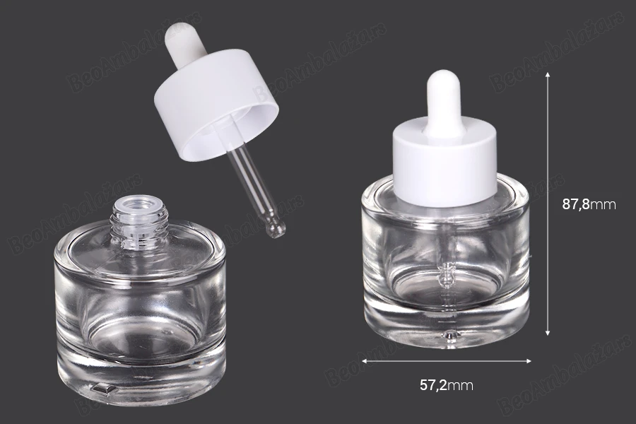 Staklena bočica 50 mL sa pipetom i drenažnim elementom-dimenzije_slike