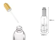 Staklena bočica 15mL sa pipetom sa dugmetom u dve boje Staklena bočica 15mL sa pipetom sa dugmetom u dve boje