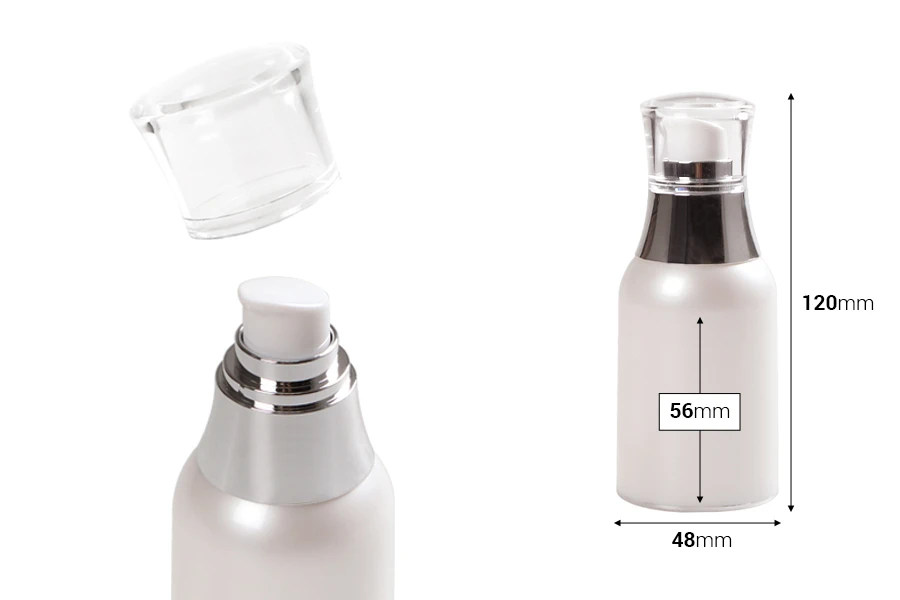 Airless bočica 50mL za kreme sa pumpicom i providnim zatvaračem