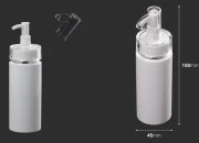 Plastična bela bočica 120mL (PP24) sa pumpicom i zatvaračem, za kremu Plastična bela bočica 120mL (PP24) sa pumpicom i zatvaračem, za kremu