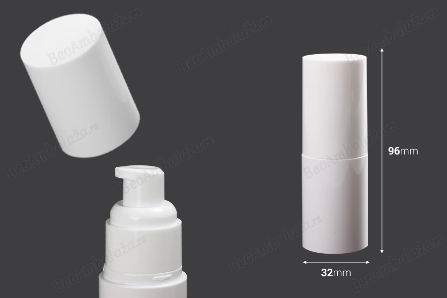 Plastična bočica od 30mL sa pumpicom za kreme (PP20) i zatvaračem-dimenzije_slike