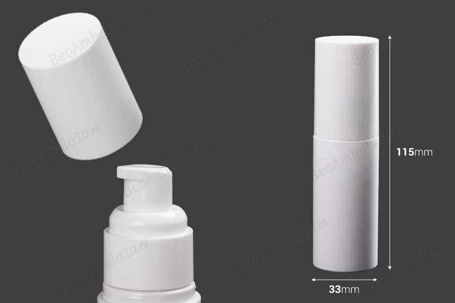 Plastična bočica od 50mL sa pumpicom za kreme (PP20) i zatvaračem-dimenzije_slike