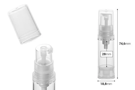 Airless akrilna bočica 5mL za kreme - 12 kom-2