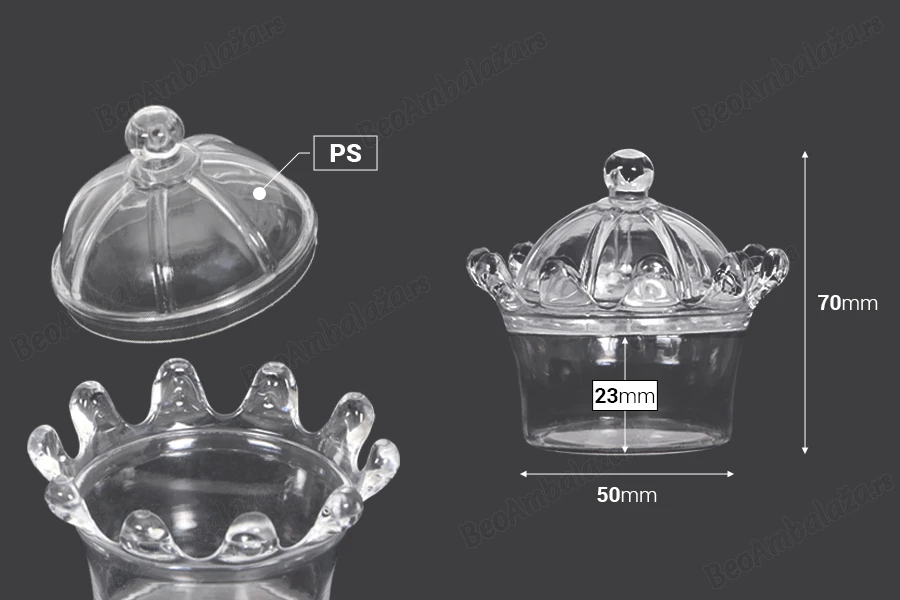 Plastična providna kutija 70x50 mm  – 12 kom-dimenzije_slike