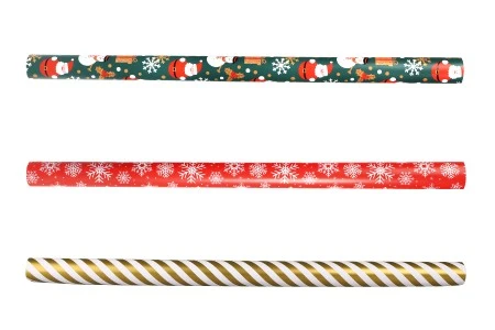 Božićni papir za uvijanje širine 70cm u rolni od 10 metara, više dizajna-1