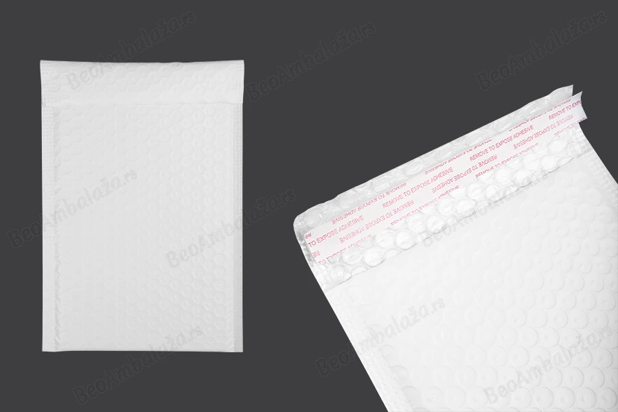 Bela mat koverta sa pucketavom folijom 14x23cm - 10 kom-slika_proizvoda