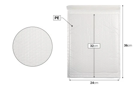 Bela mat koverta sa pucketavom folijom 24x32cm - 10 kom-2