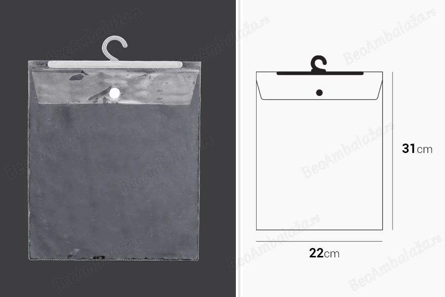 Plastične kese 22x31cm sa vešalicom - 50 kom-dimenzije_slike
