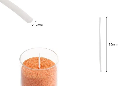 Fitilji obloženi sojinim voskom za peščane sveće (2x80 mm) - 50 kom-2