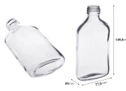 Staklena pljosnata obla flaša 200mL - 40 kom Staklena pljosnata obla flaša 200mL - 40 kom