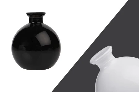 Staklena bočica 250 mL bele boje i sfernog oblika za osveživač prostora-1