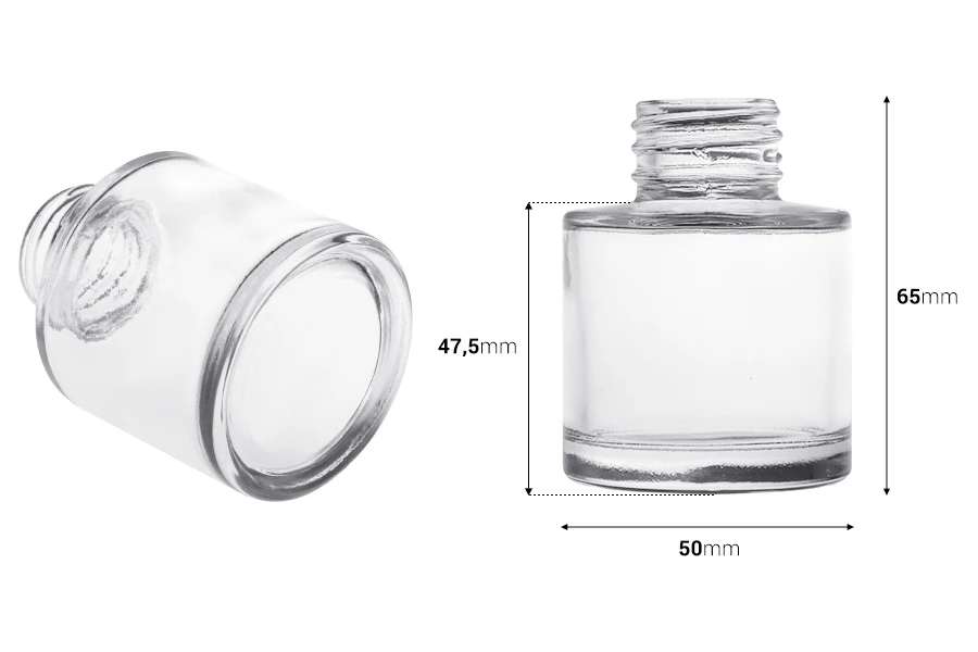 Staklena cilindrična bočica 50mL, pogodna za osveživače prostora Staklena cilindrična bočica 50mL, pogodna za osveživače prostora