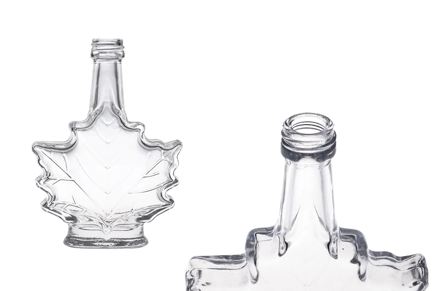 Staklena flaša 50 ml (PP18) u obliku lista – 6 kom
