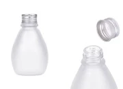 Staklena bočica 100 ml peskirana sa aluminijumskim zatvaračem – 6 kom