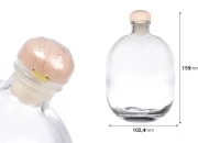 Elegantna bočica 500 ml sa čepom i termoskupljajućom kapicom Elegantna bočica 500 ml sa čepom i termoskupljajućom kapicom