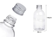 Staklena bočica okrugla 100 ml sa aluminijumskim zatvaračem – 6 kom-dimenzije_slike