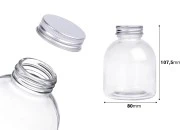 Staklena bočica okrugla 300 ml sa aluminijumskim zatvaračem - 6 kom Staklena bočica okrugla 300 ml sa aluminijumskim zatvaračem - 6 kom