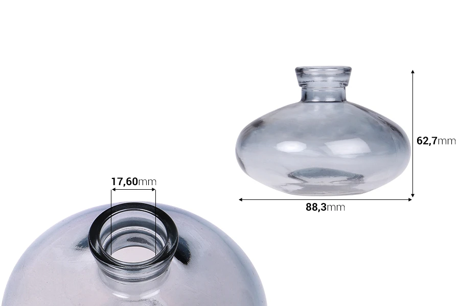 Staklena siva bočica 120 ml za osveživač prostora Staklena siva bočica 120 ml za osveživač prostora