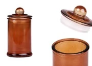 Staklena tegla 150 ml karamel sa staklenim poklopcem i hermetičkim zatvaranjem Staklena tegla 150 ml karamel sa staklenim poklopcem i hermetičkim zatvaranjem