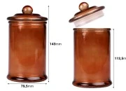 Staklena tegla 350 ml karamel sa staklenim poklopcem i hermetičkim zatvaranjem Staklena tegla 350 ml karamel sa staklenim poklopcem i hermetičkim zatvaranjem