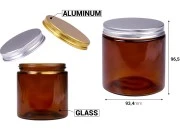 Staklena tegla 500ml karamel sa aluminijumskim zatvaračem i unutrašnjom zaptivkom - 6 kom