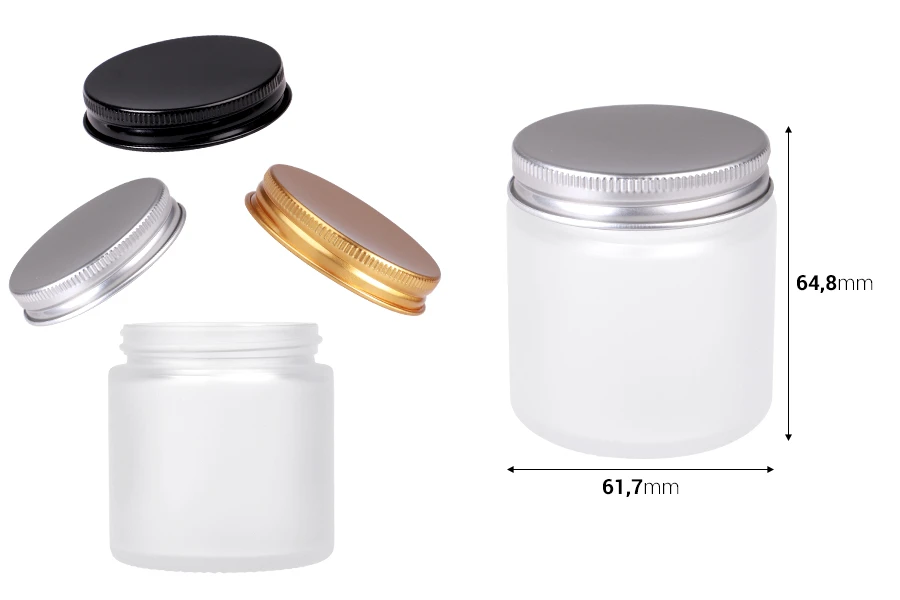 Staklena tegla 100ml peskirana sa aluminijumskim zatvaračem i unutrašnjom zaptivkom - 6 kom Staklena tegla 100ml peskirana sa aluminijumskim zatvaračem i unutrašnjom zaptivkom - 6 kom
