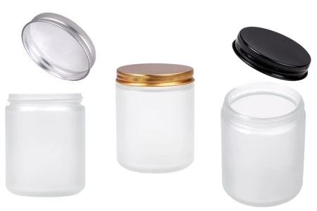 Staklena tegla 250ml peskirana sa aluminijumskim zatvaračem i unutrašnjom zaptivkom - 6 kom-1