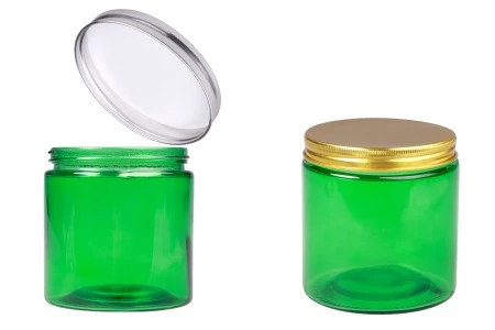 Staklena tegla 500 ml zelena sa aluminijumskim zatvaračem sa unutrašnjom zaptivkom – 6 kom-1