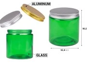 Staklena tegla 500 ml zelena sa aluminijumskim zatvaračem sa unutrašnjom zaptivkom – 6 kom Staklena tegla 500 ml zelena sa aluminijumskim zatvaračem sa unutrašnjom zaptivkom – 6 kom