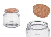 Staklena teglica providna 100 ml sa plutanim čepom Staklena teglica providna 100 ml sa plutanim čepom
