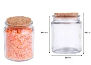 Staklena teglica providna 200 ml sa plutanim čepom Staklena teglica providna 200 ml sa plutanim čepom