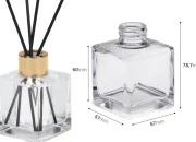 Četvrtasta staklena bočica 100 mL (PP 28), pogodna za osveživače prostora Četvrtasta staklena bočica 100 mL (PP 28), pogodna za osveživače prostora