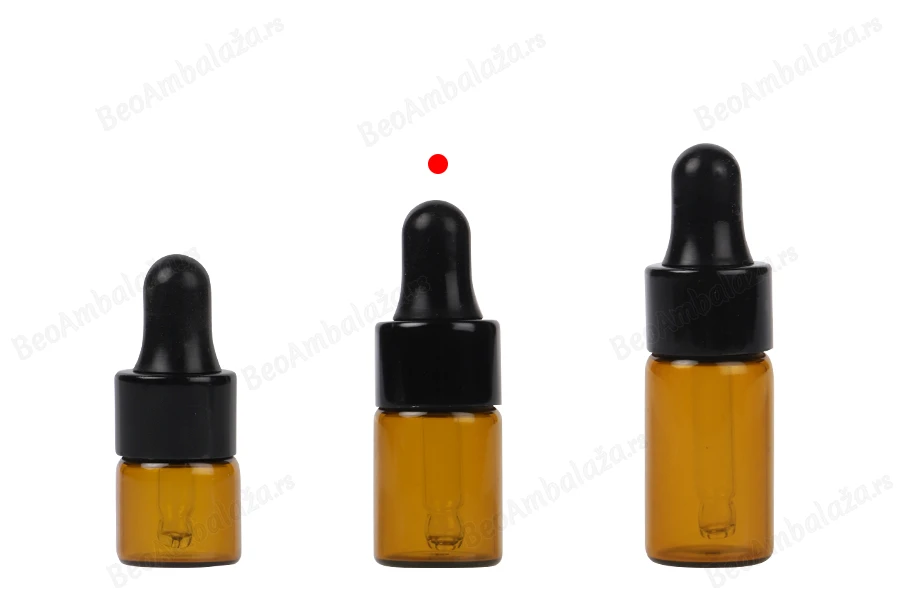 Staklena providna ili karamel bočica 2 mL sa pipetom - 12 kom-grupa_slika