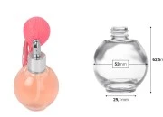 Staklena flašica 50 mL (18/415) u obliku kugle Staklena flašica 50 mL (18/415) u obliku kugle