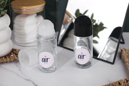 Roll - on staklena bočica 50mL sa crnim ili belim zatvaračem-3