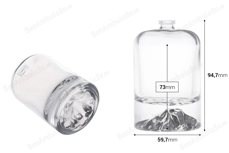 Luksuzna parfemska bočica 100 mL sa sigurnosnim Crimp zatvaranjem od 15 mm-dimenzije_slike