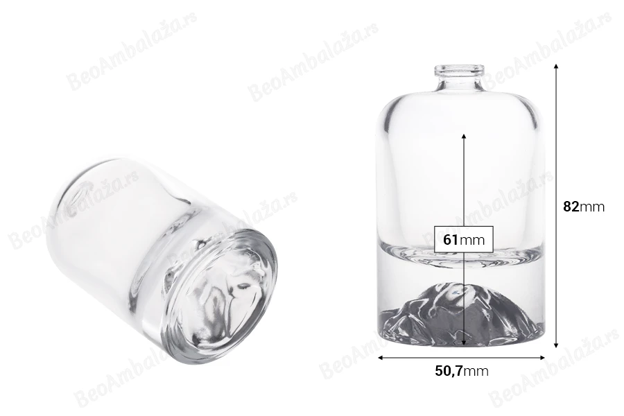 Luksuzna parfemska bočica 50 mL sa sigurnosnim Crimp zatvaranjem od 15 mm-dimenzije_slike