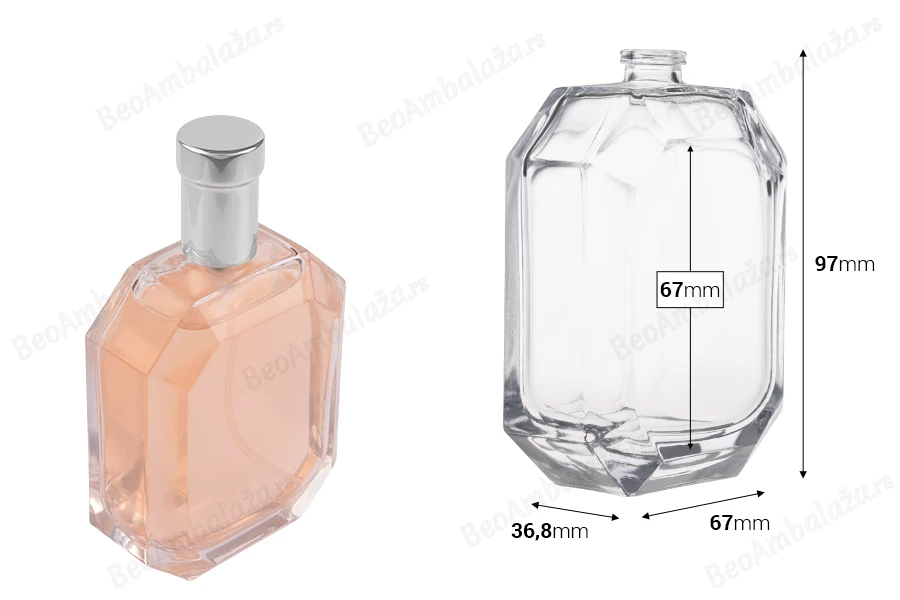 Parfemska bočica 100 mL sa sigurnosnim Crimp zatvaranjem od 15 mm-dimenzije_slike