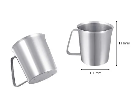 Posuda od nerđajućeg čelika (Inox) sa menzurom i drškom 700mL-2