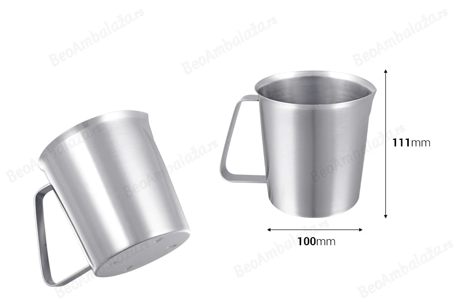 Posuda od nerđajućeg čelika (Inox) sa menzurom i drškom 700mL-dimenzije_slike
