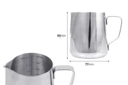 Posuda od nerđajućeg čelika (Inox) sa menzurom i drškom 350mL-2