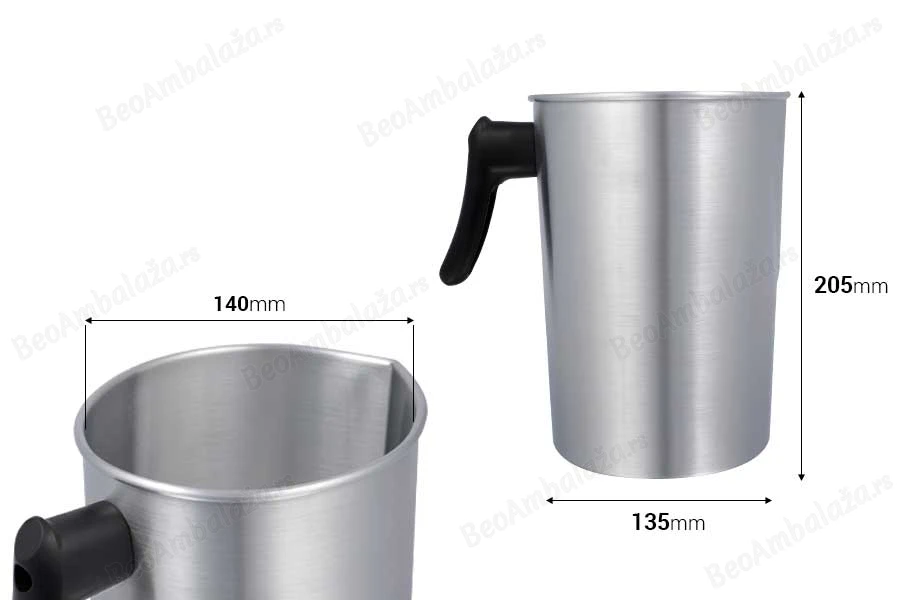 Aluminijumski bokal 2600mL sa drškom-dimenzije_slike