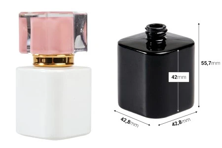 Staklena luksuzna bočica za parfeme 30 ml (15/400) u crnoj ili beloj boji-2
